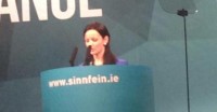 Cathleen speaking on homelessness at Ard Fheis